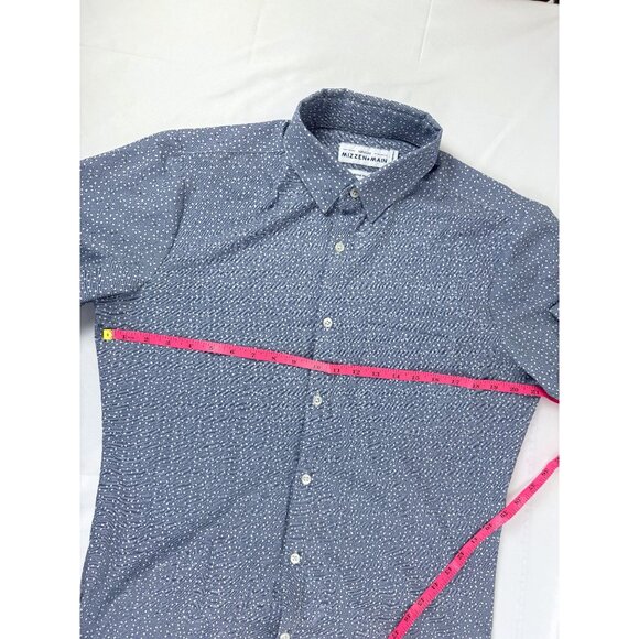 MEN'S MIZZEN + MAIN LEEWARD CLASSIC SHORT SLEEVE DEEP OCEAN FLORAL PRINT M size - Picture 7 of 9